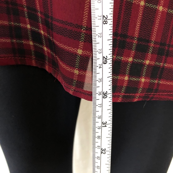Jack by BB Dakota SheerTartan Plaid Blouse - Picture 5 of 7